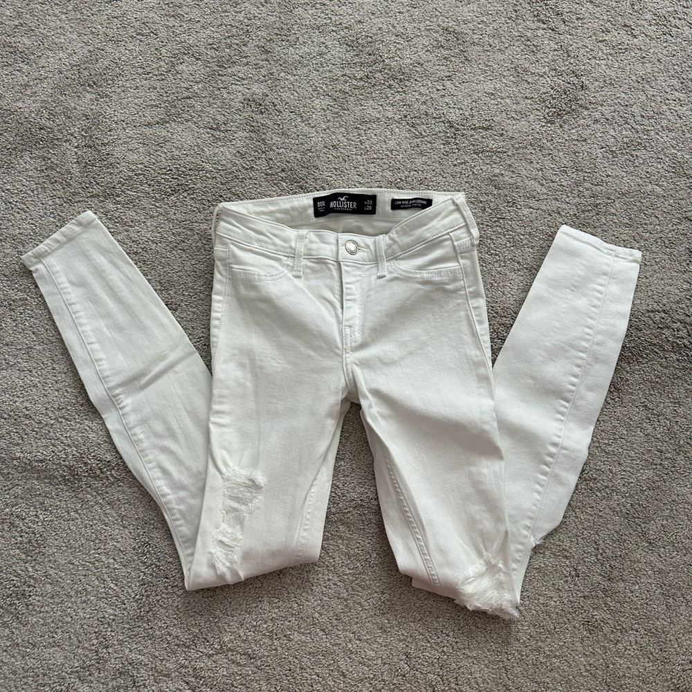 White hollister skinny jeans 00R